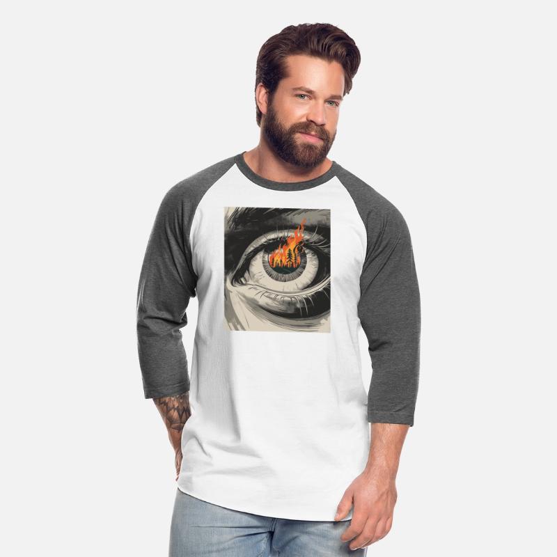 Forest Fire in Eye Retro vintage Eco Design nature