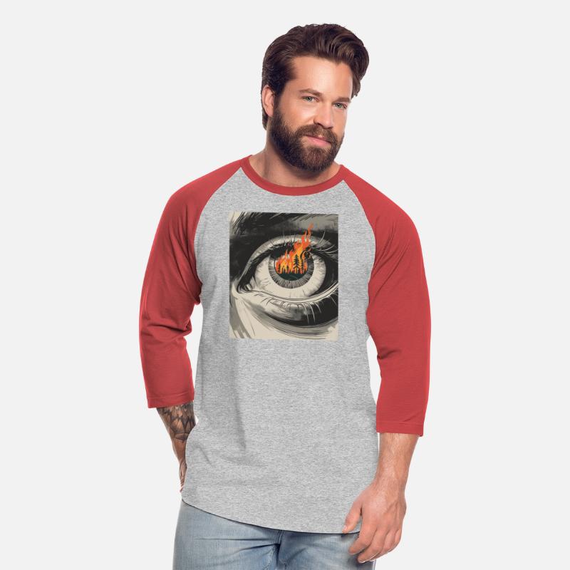 Forest Fire in Eye Retro vintage Eco Design nature