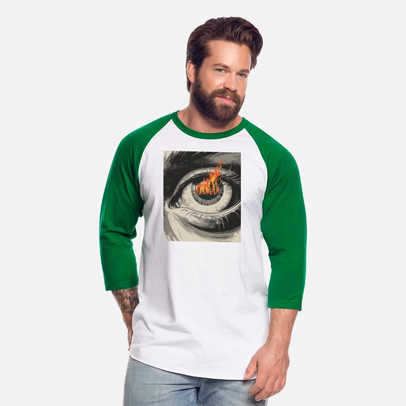 Forest Fire in Eye Retro vintage Eco Design nature