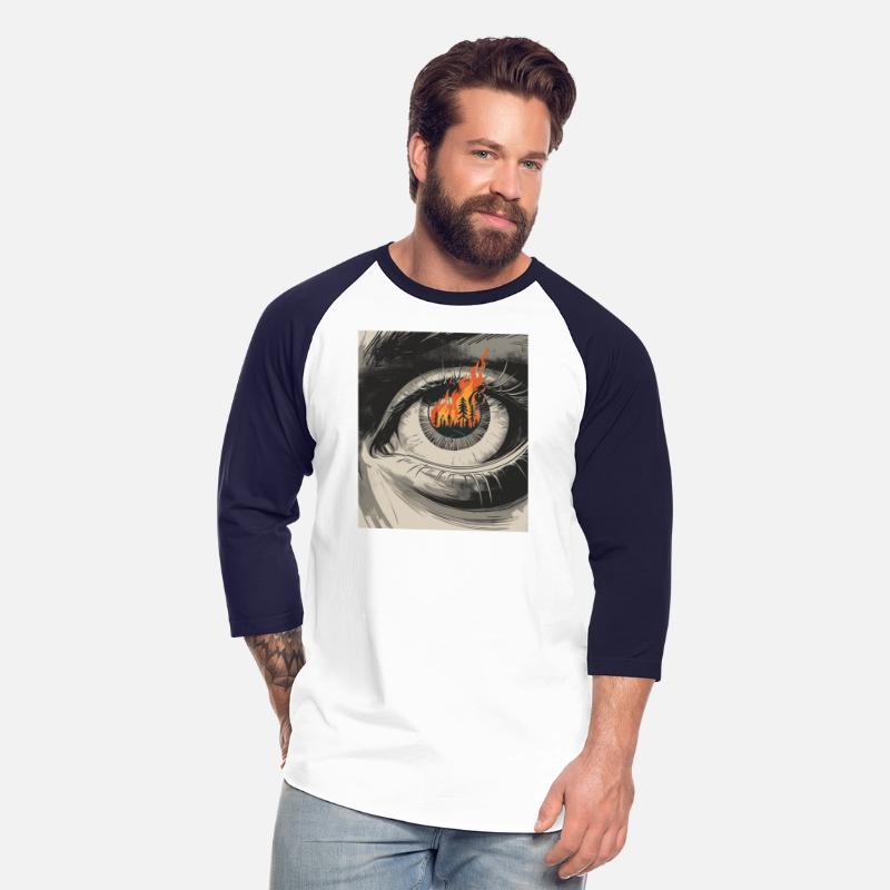 Forest Fire in Eye Retro vintage Eco Design nature