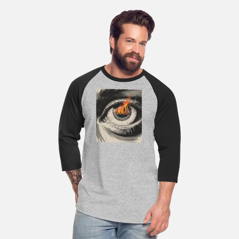 Forest Fire in Eye Retro vintage Eco Design nature