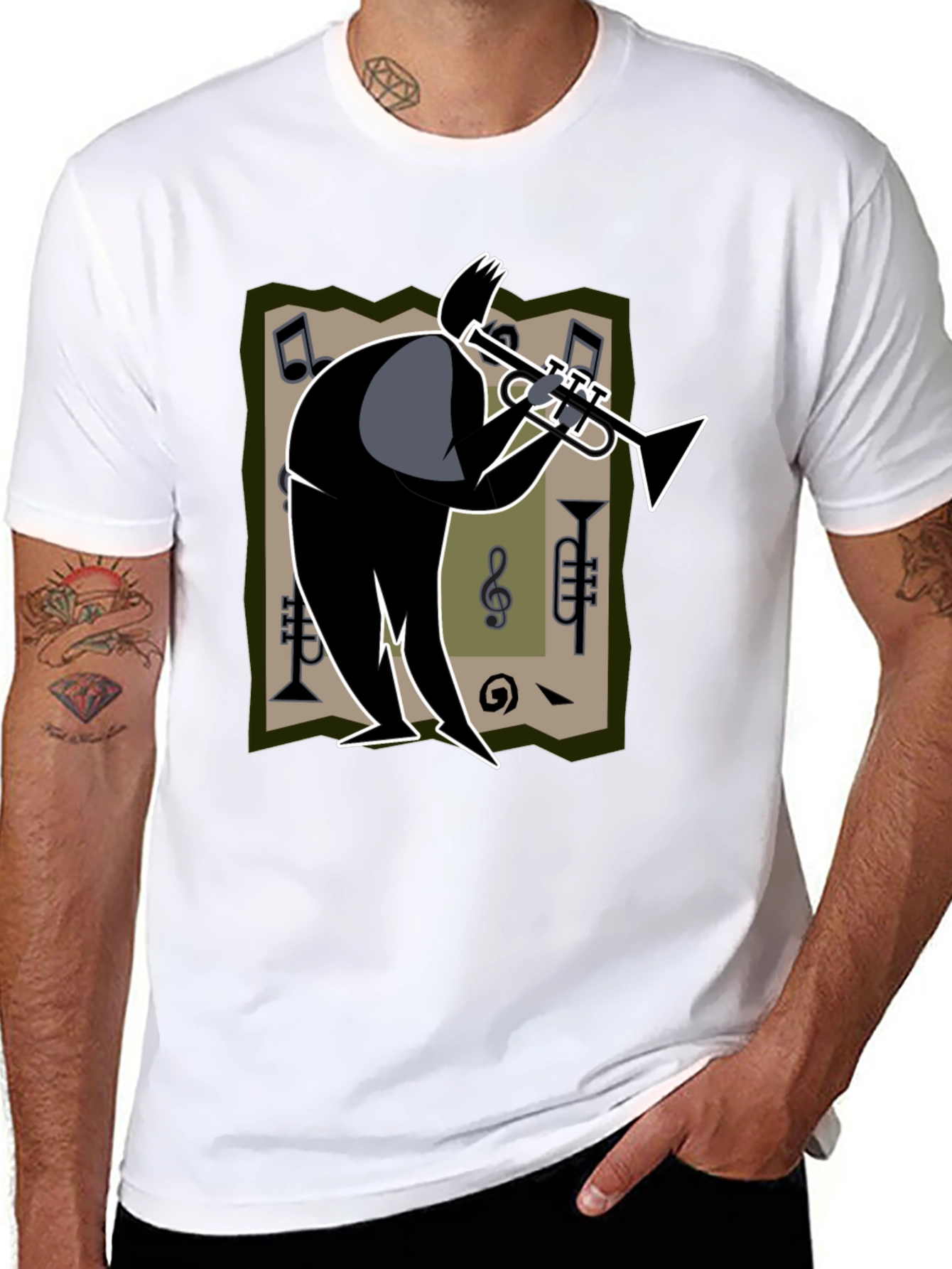 Cool Jazz Trumpet Player Graphic T-Shirt