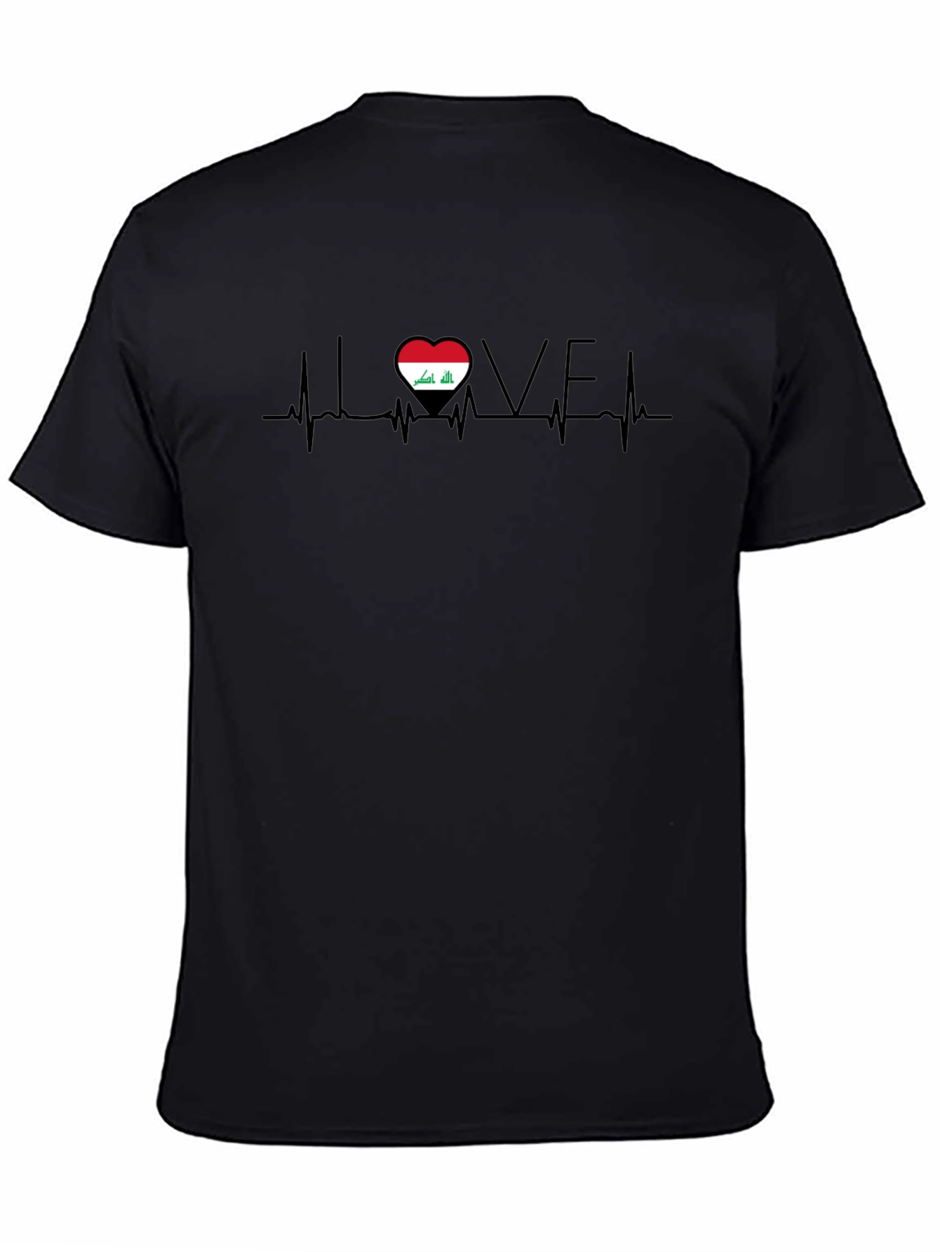 Iraq Flag Love Heartbeat T-Shirt