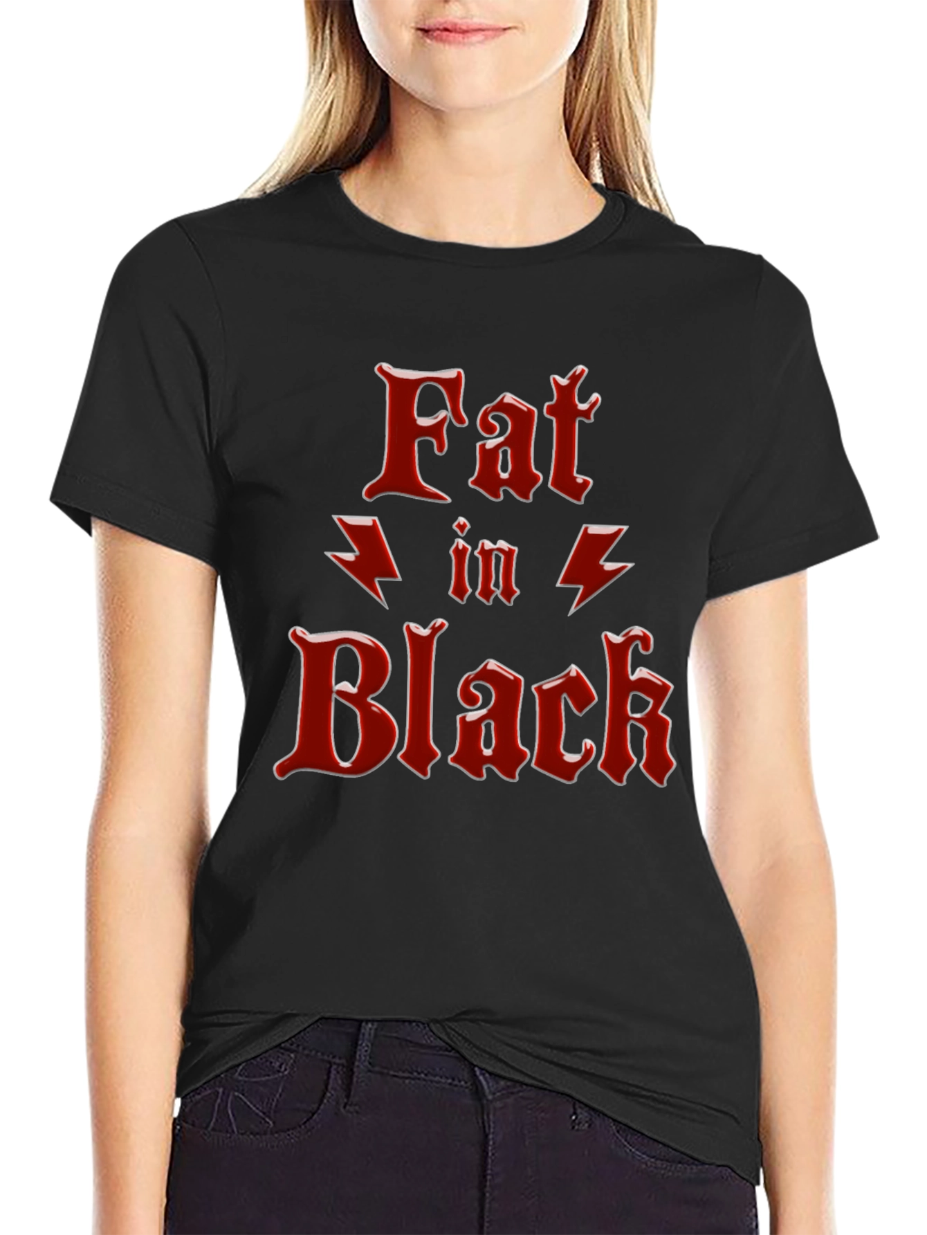 Fat In Black Graphic T-Shirt