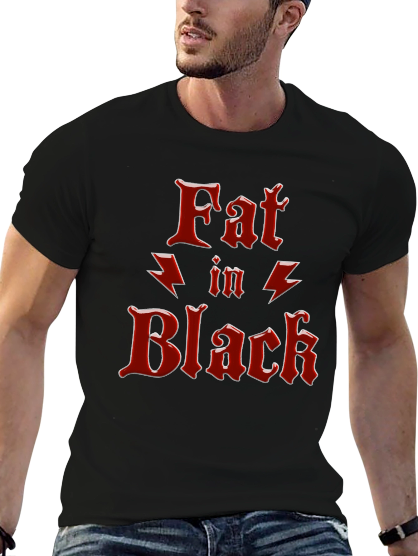 Fat In Black Graphic T-Shirt