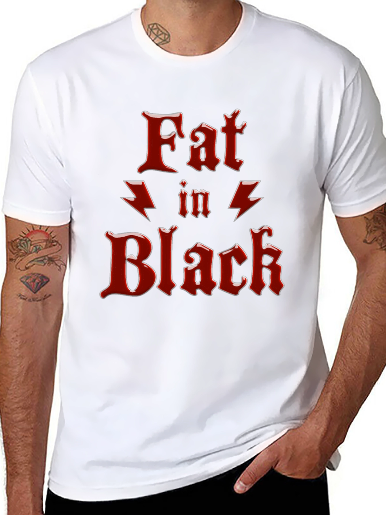 Fat In Black Graphic T-Shirt
