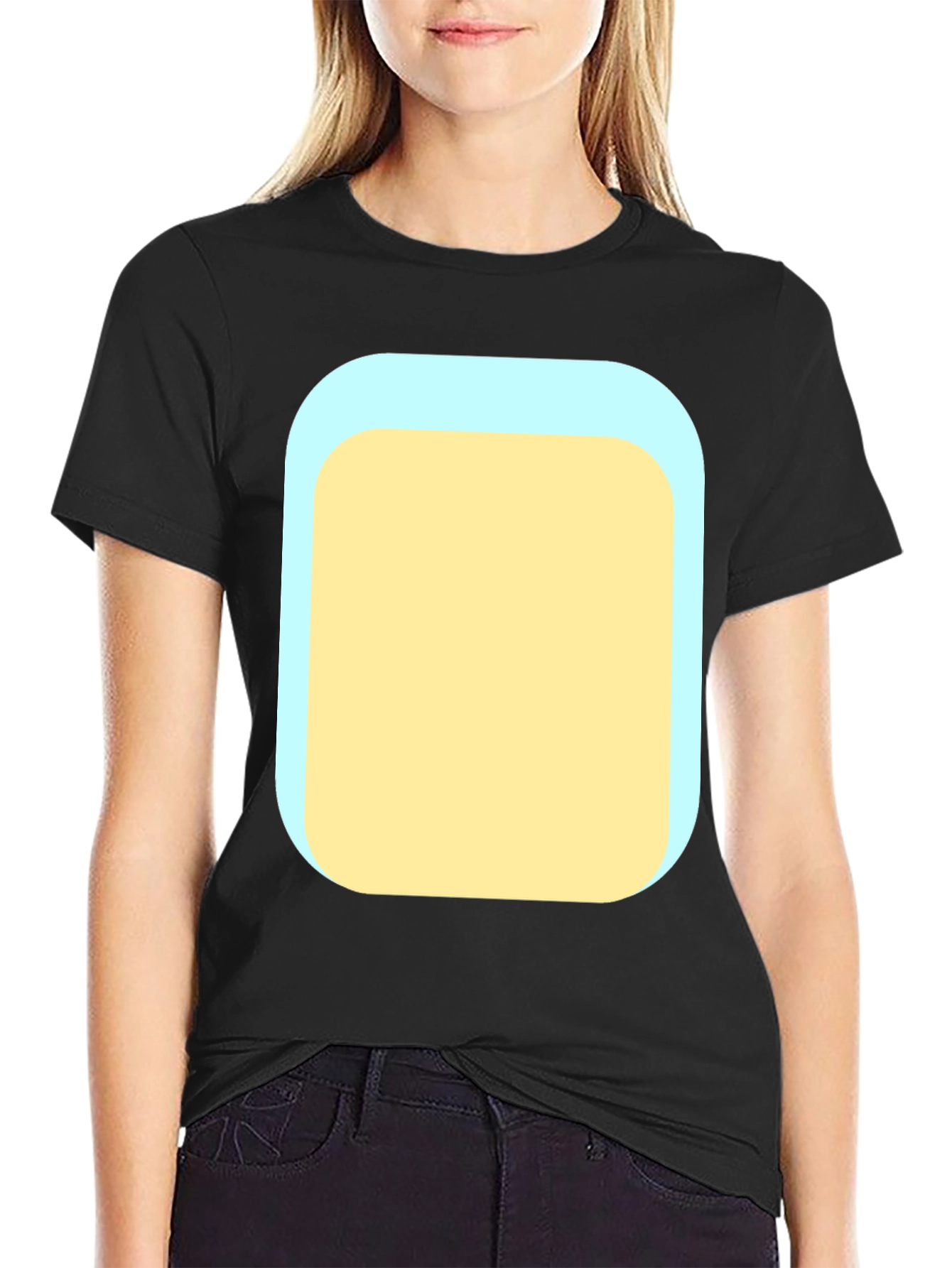 Mens Black T-Shirt with Graphic Print