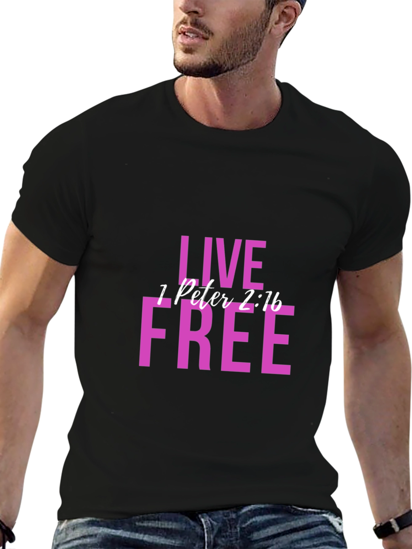Live Free 1 Peter 2:16 Graphic T-Shirt