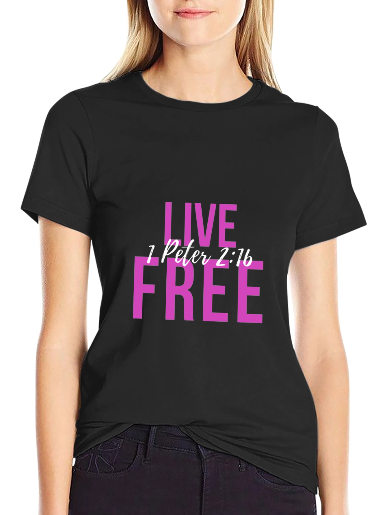 Live Free 1 Peter 2:16 Graphic T-Shirt