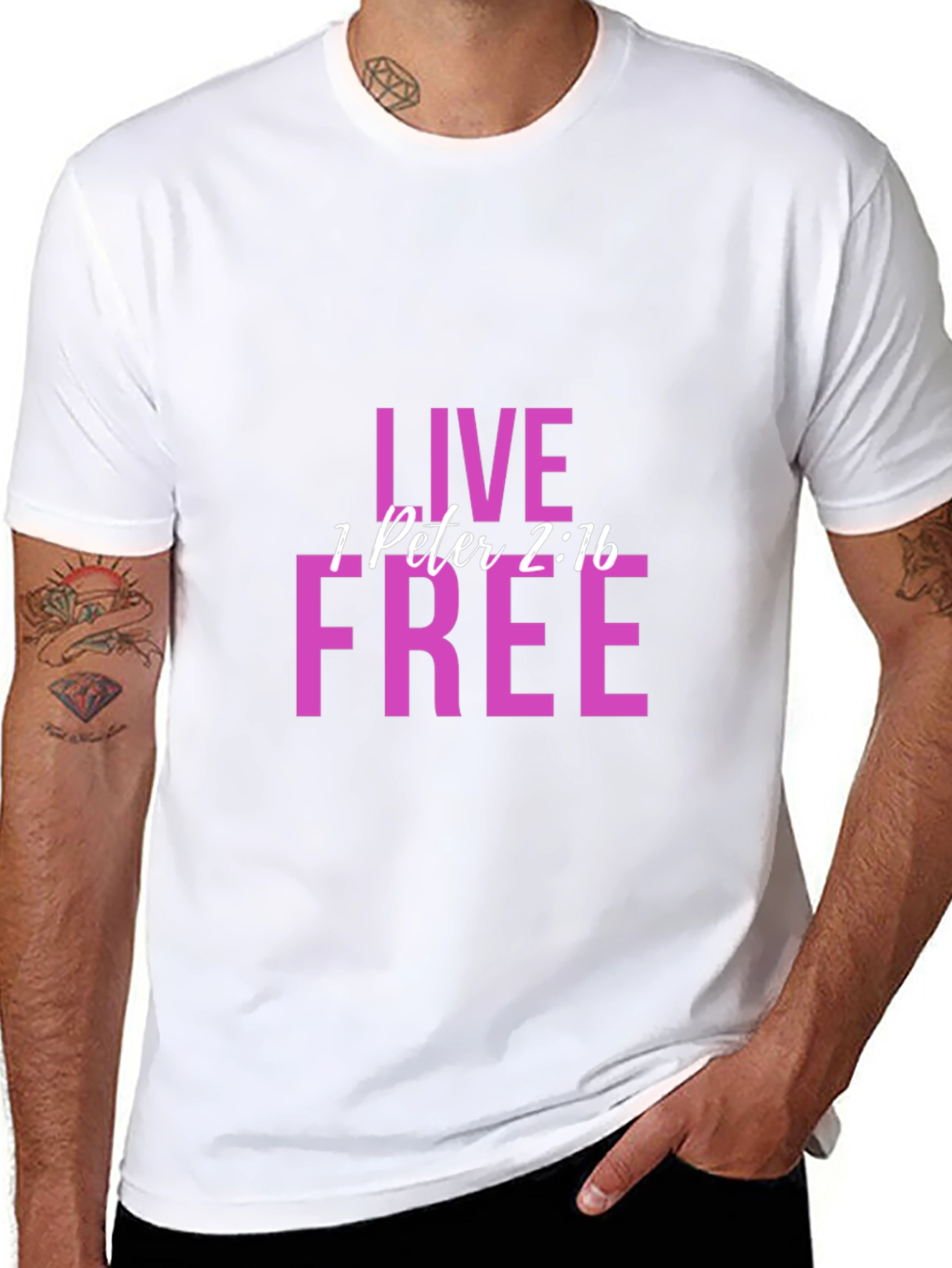 Live Free 1 Peter 2:16 Graphic T-Shirt
