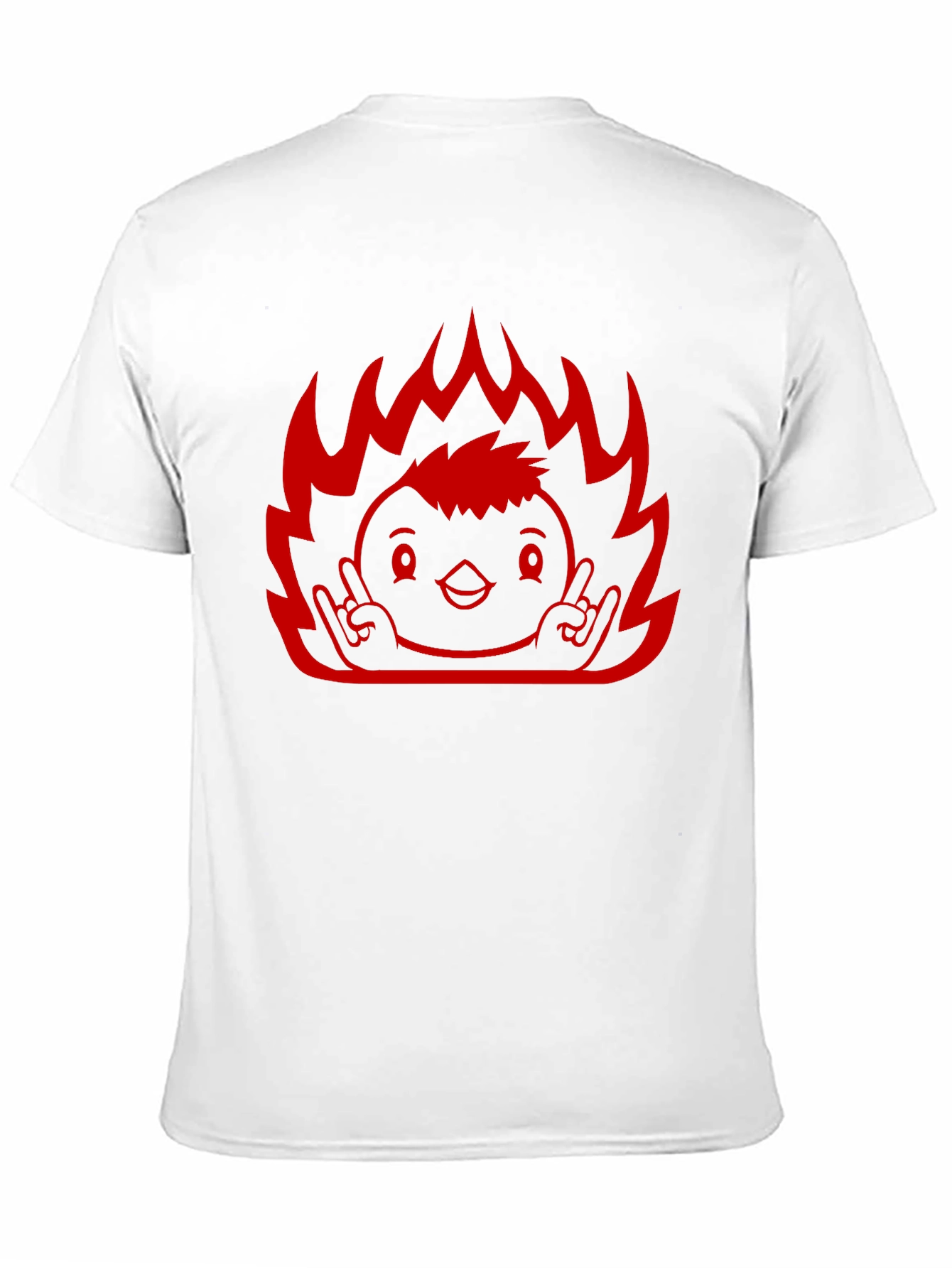 Rock On Flame Chick T-Shirt - Black