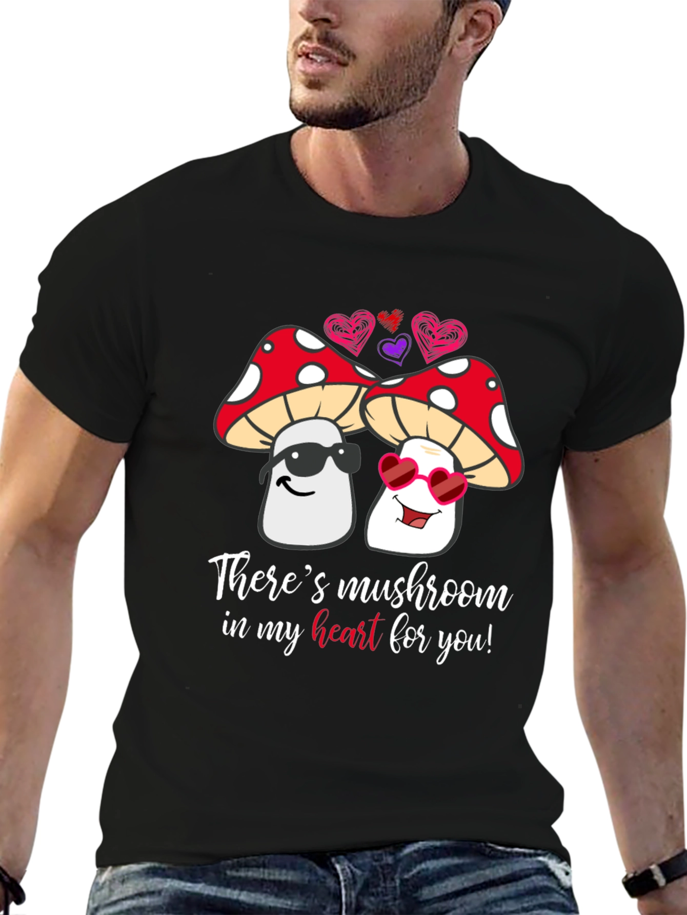 Mushroom Heart Valentine T-Shirt