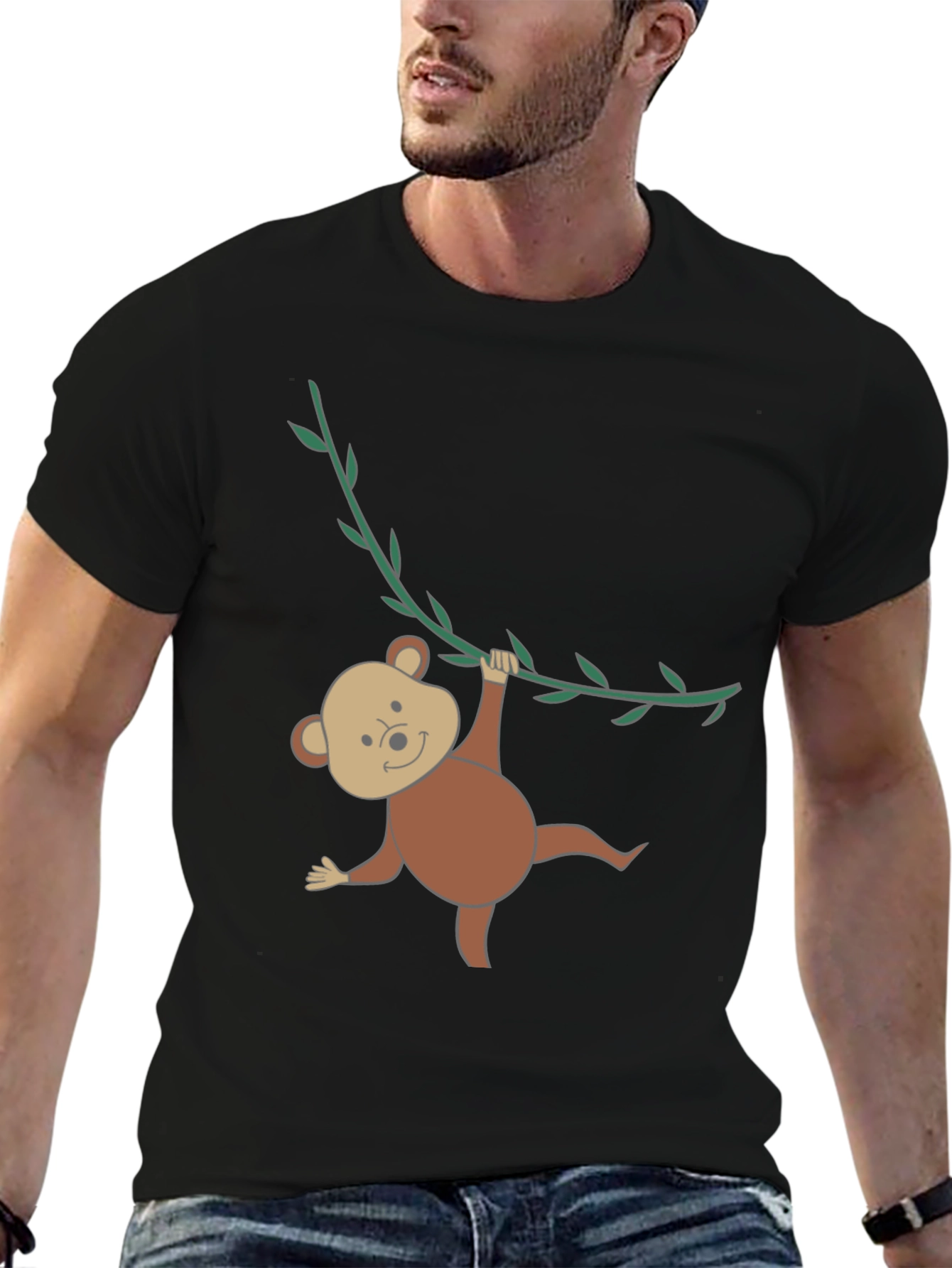 Monkeying Around Black T-Shirt