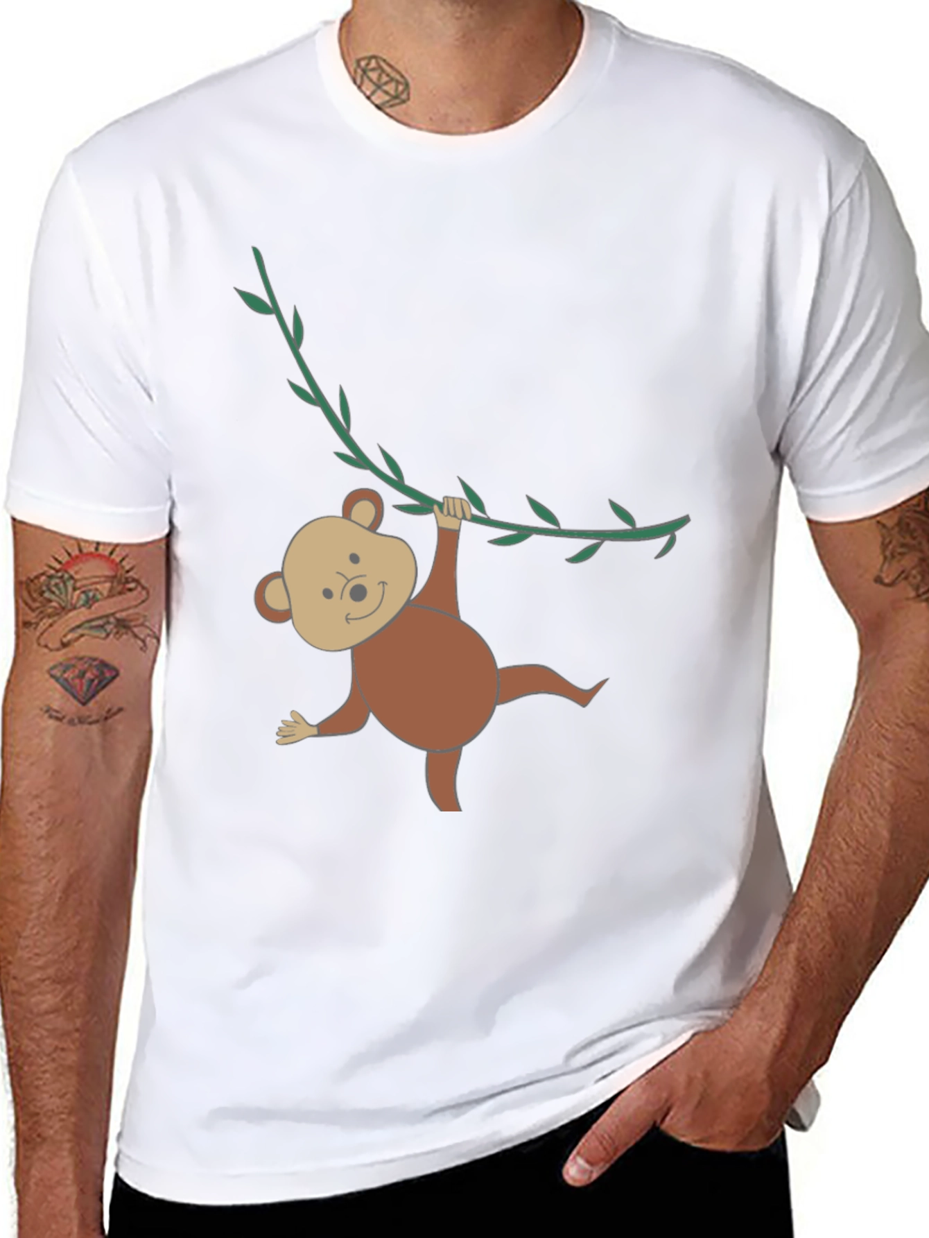 Monkeying Around Black T-Shirt