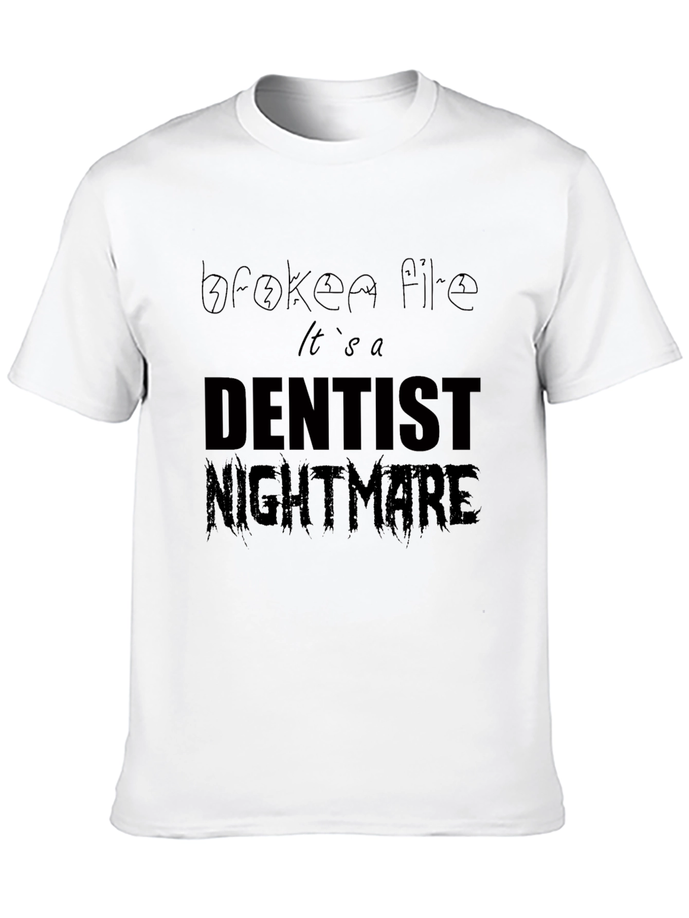 Dentist Nightmare Graphic Tee - Black Cotton T-Shirt