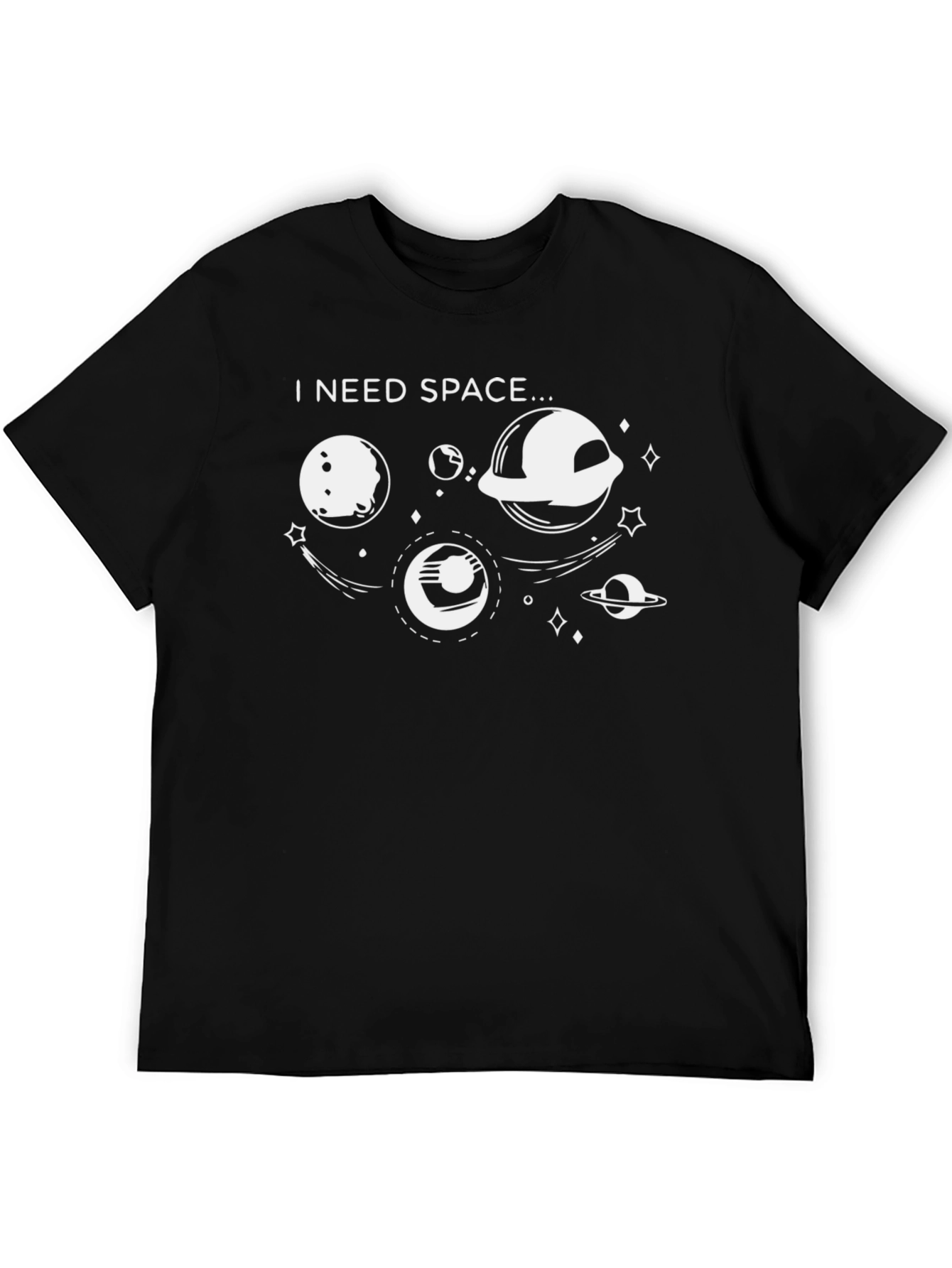 I Need Space T-Shirt - Black Novelty Graphic Tee