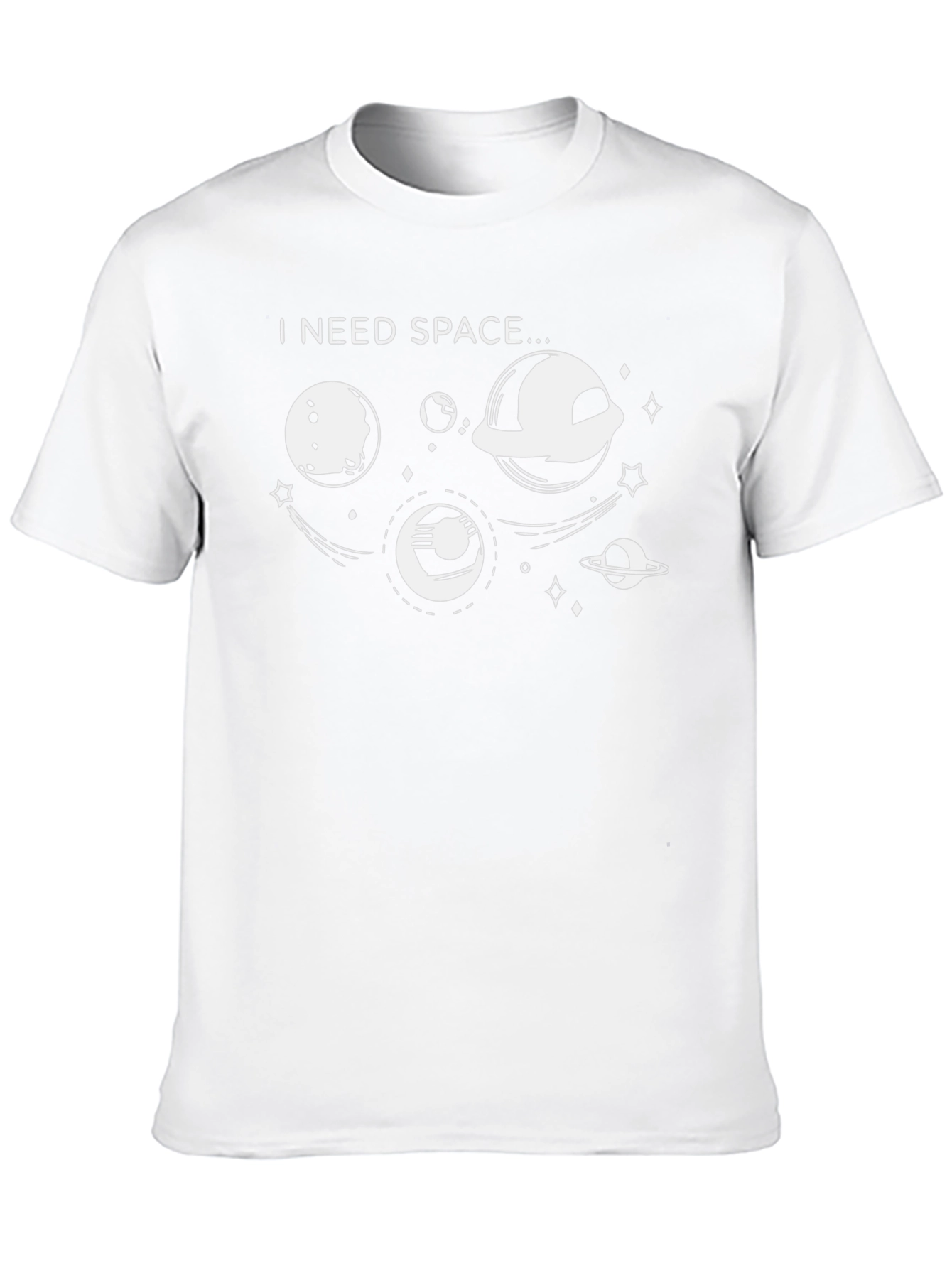 I Need Space T-Shirt - Black Novelty Graphic Tee
