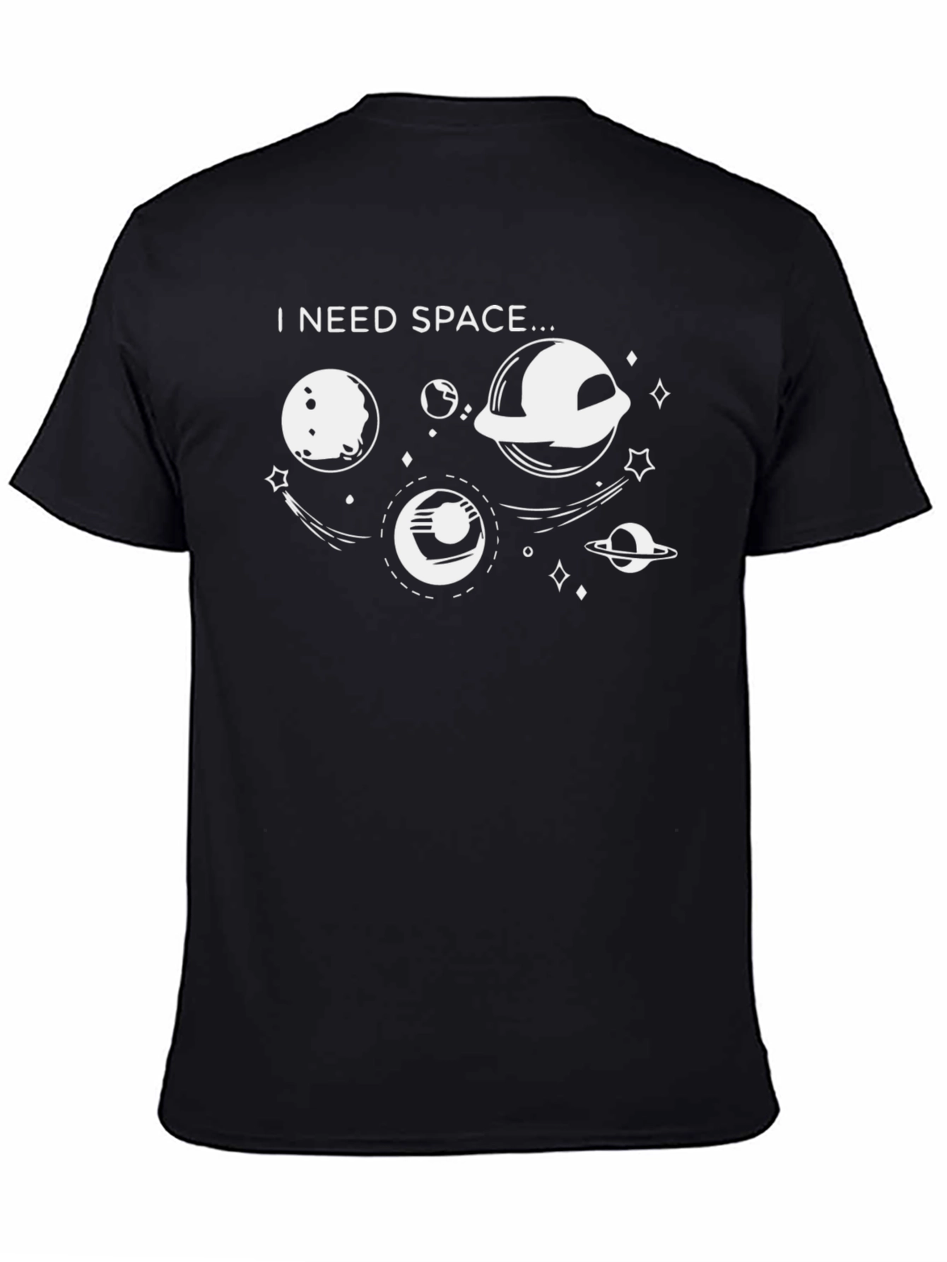 I Need Space T-Shirt - Black Novelty Graphic Tee