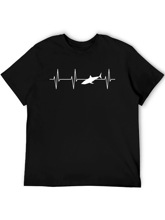 Shark Heartbeat T-Shirt - Mens Graphic Tee