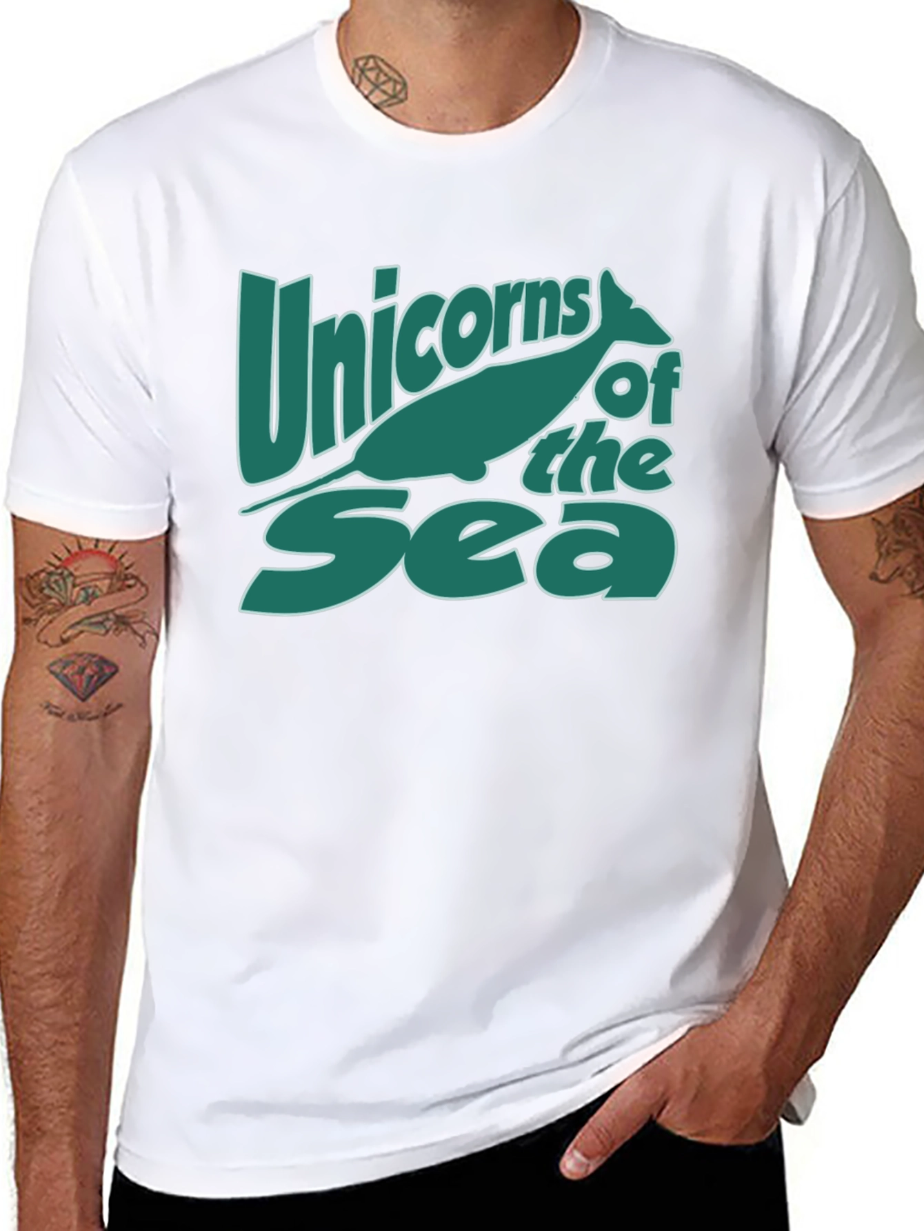 Unicorns of the Sea Black T-Shirt