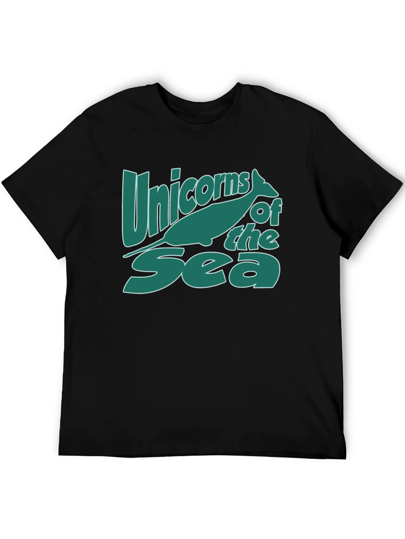 Unicorns of the Sea Black T-Shirt
