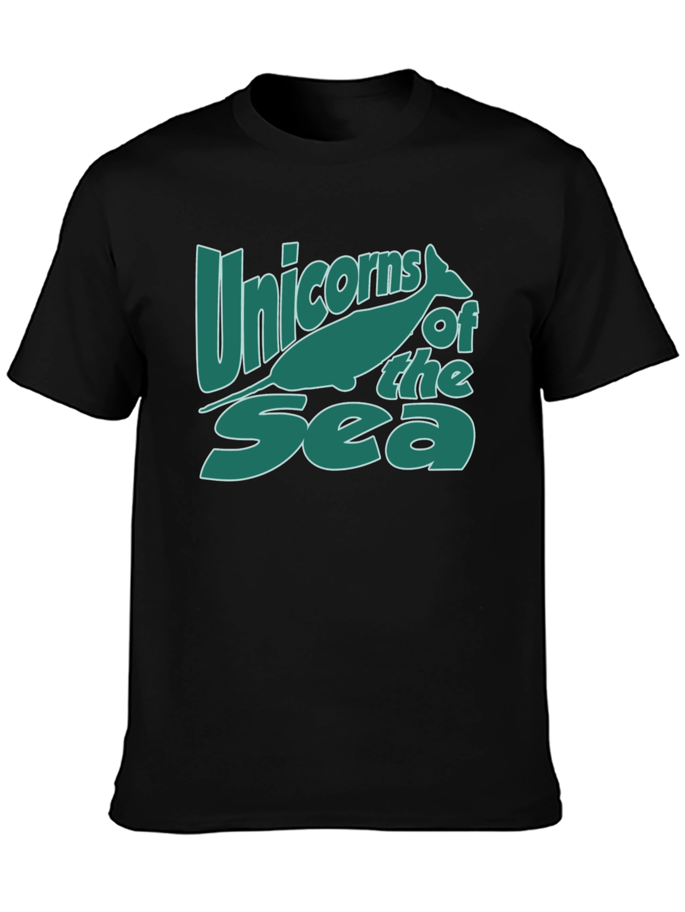 Unicorns of the Sea Black T-Shirt