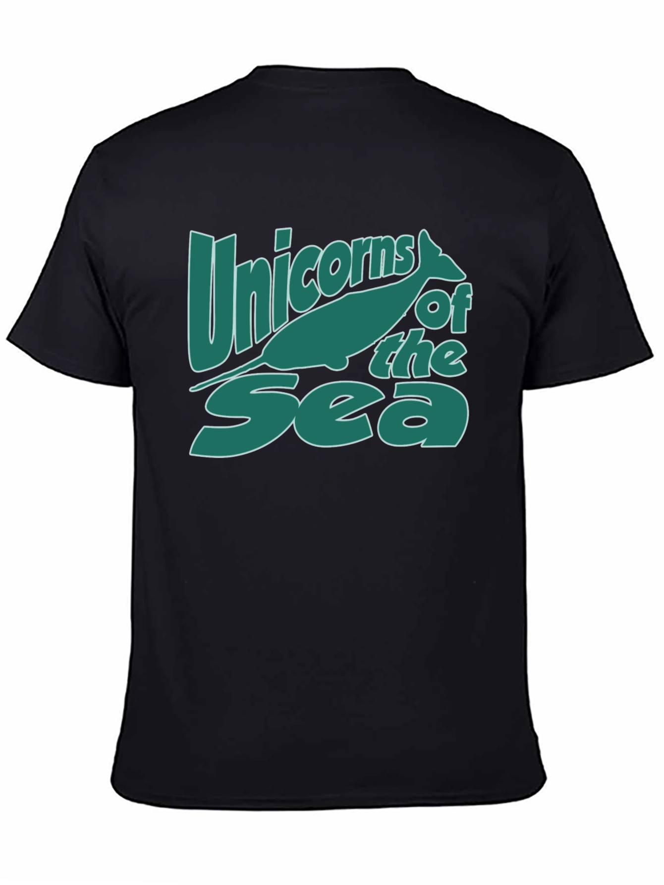 Unicorns of the Sea Black T-Shirt
