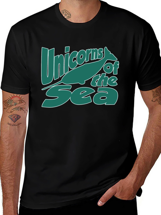 Unicorns of the Sea Black T-Shirt