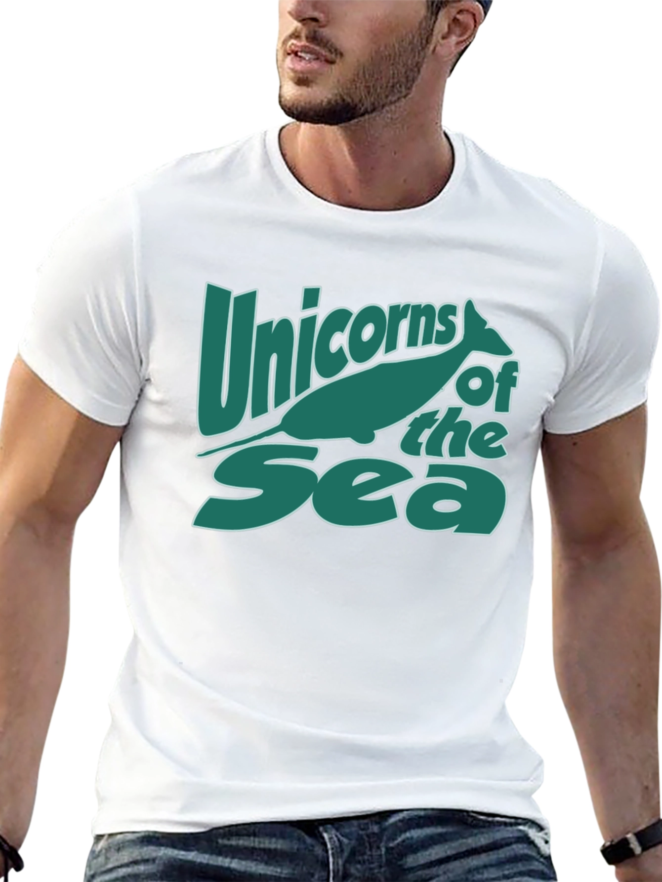 Unicorns of the Sea Black T-Shirt