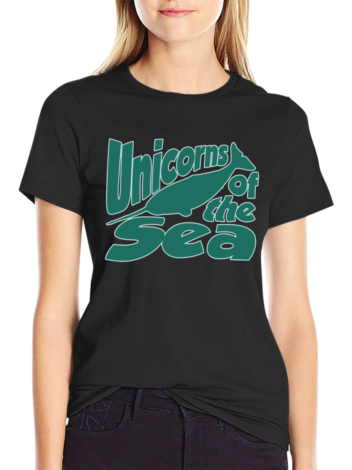 Unicorns of the Sea Black T-Shirt