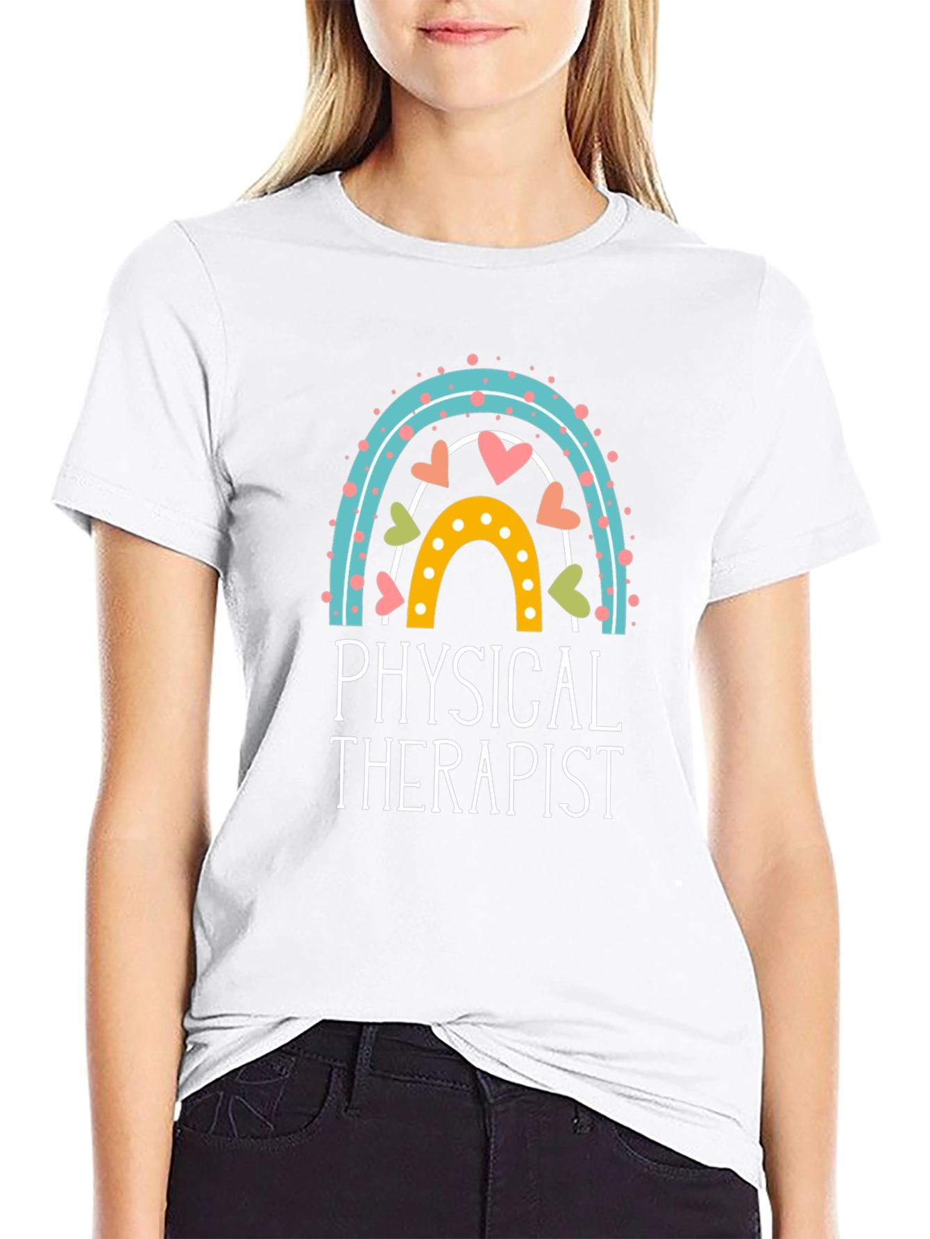 Physical Therapist Rainbow Graphic Tee