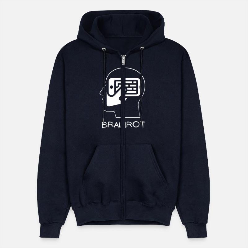 Funny Brainrot Phone Addiction Satire Graphic