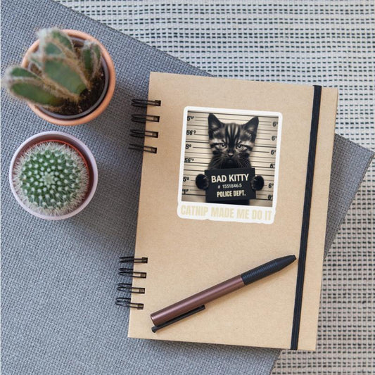 Funny Cat Bad Kitty Catnip Made Me Do It