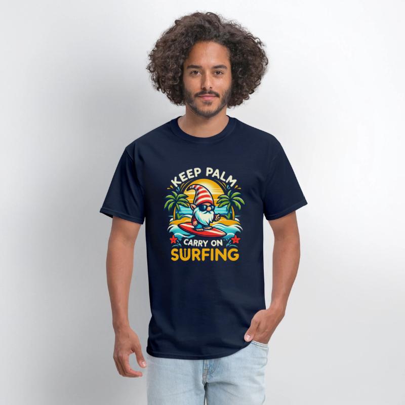 funny keep palm and carry on surfing genom