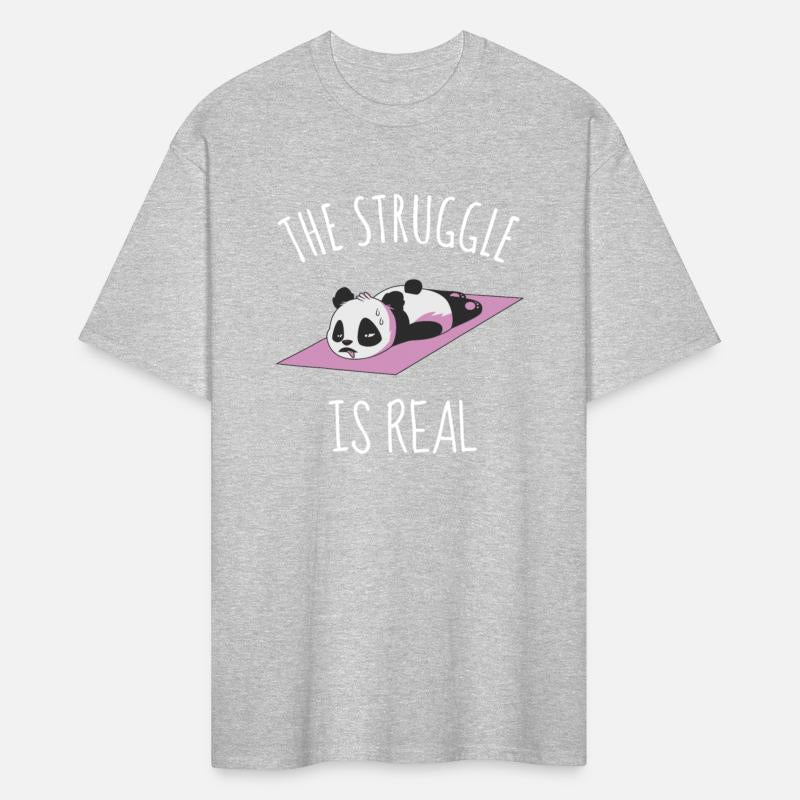 Funny Panda Women Yoga Gym Exercise The Struggle i