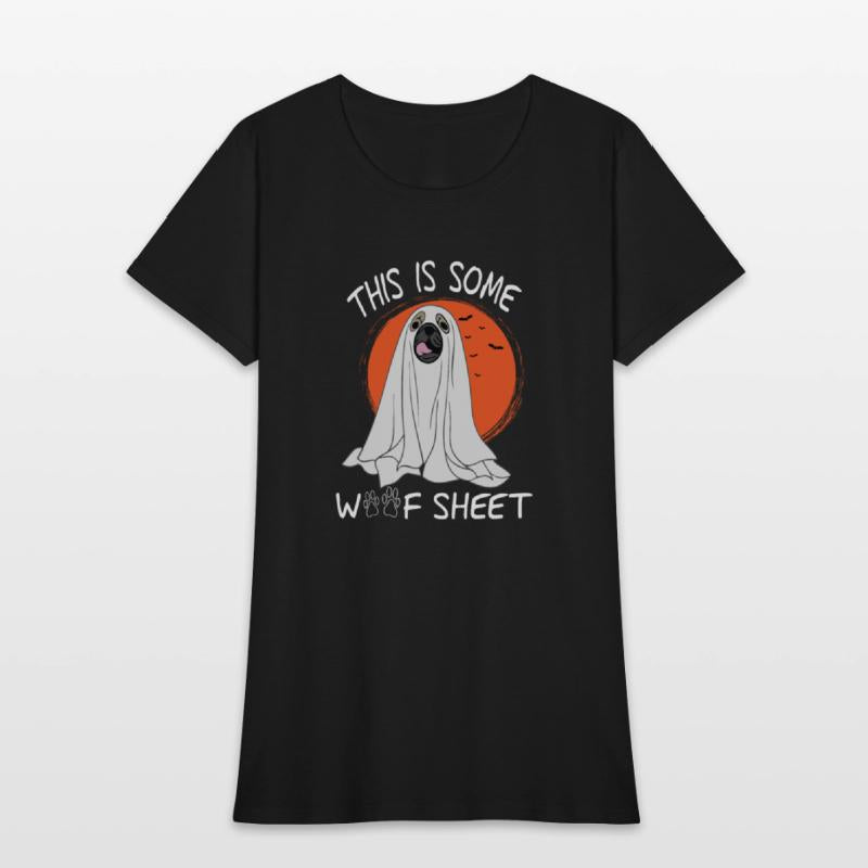 funny saying Dog Ghost Halloween qoute