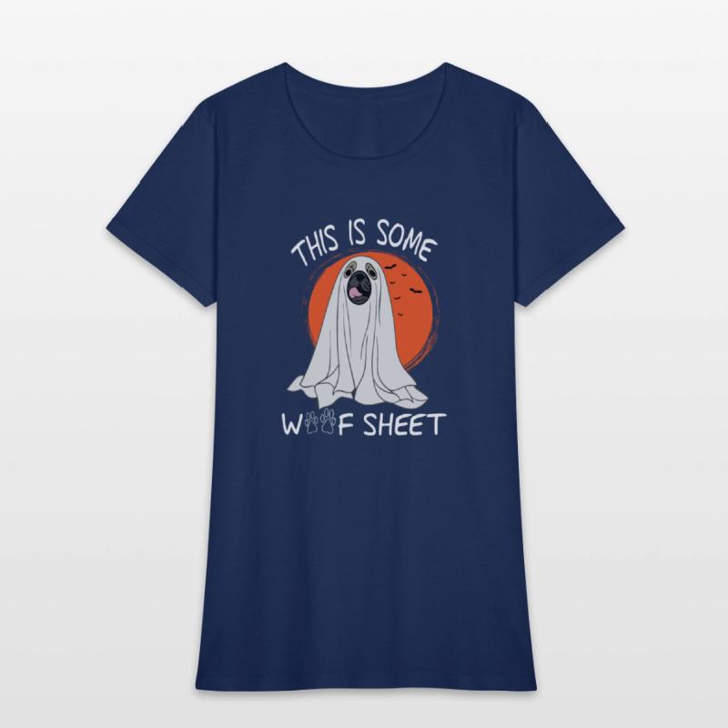 funny saying Dog Ghost Halloween qoute