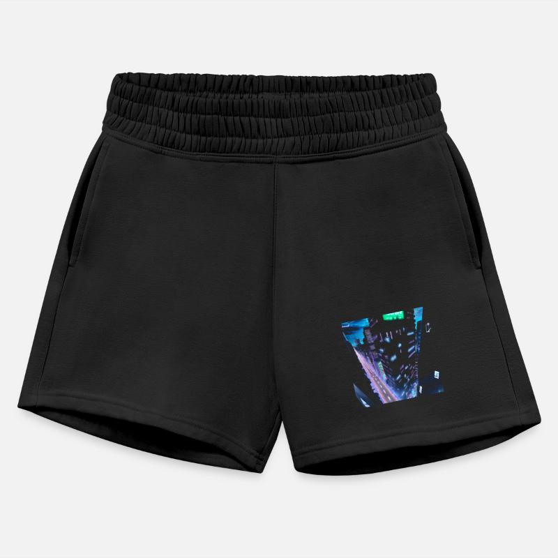 Futuristic Neon Cityscape Street View