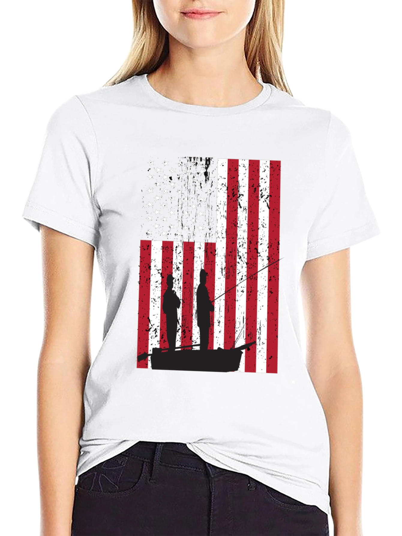 American Flag Fishing T-Shirt