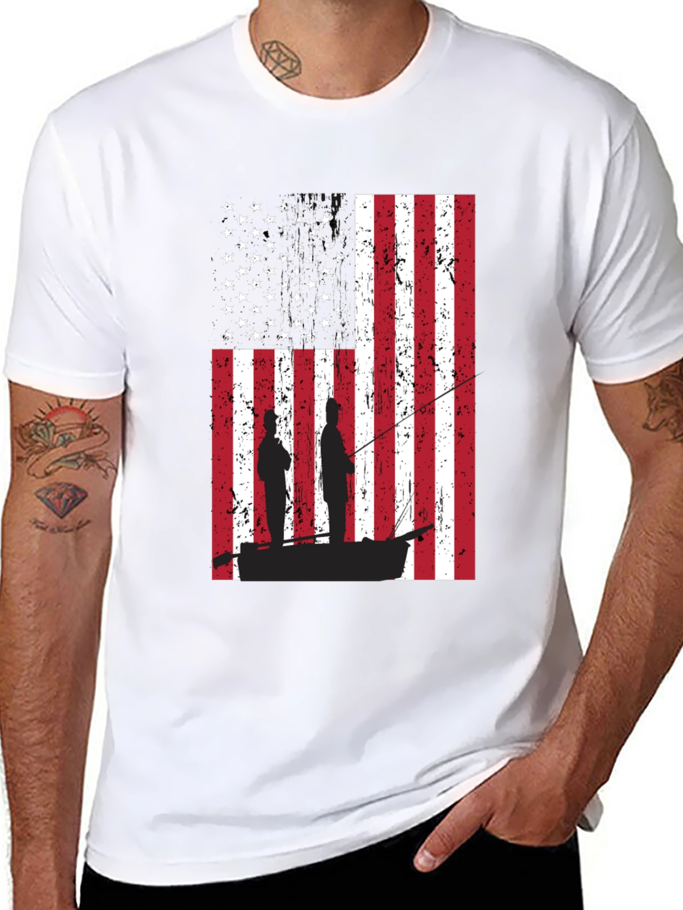American Flag Fishing T-Shirt