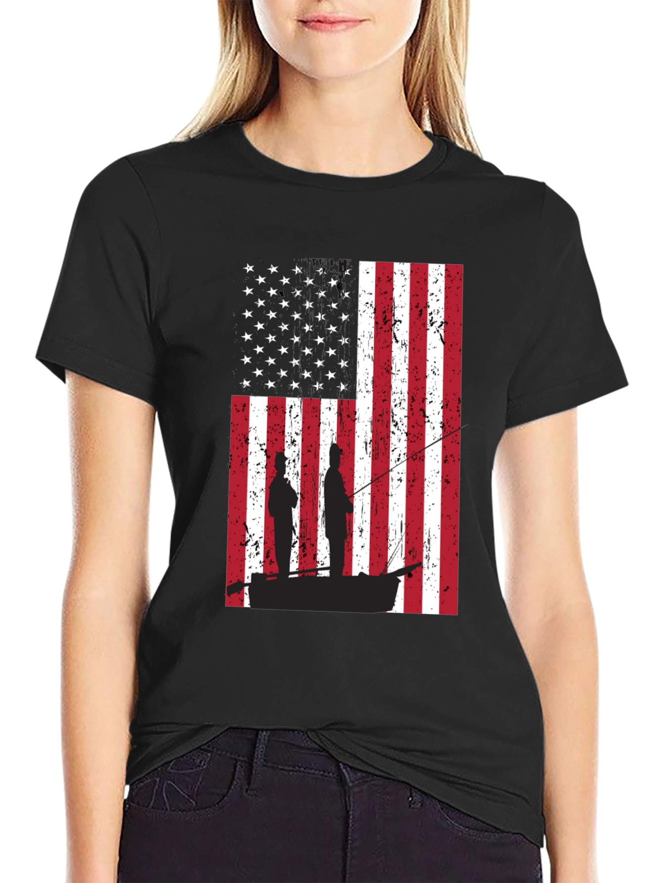 American Flag Fishing T-Shirt