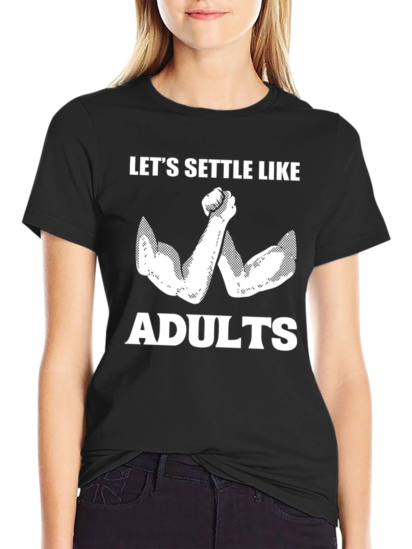 Lets Settle Like Adults Arm Wrestling T-Shirt