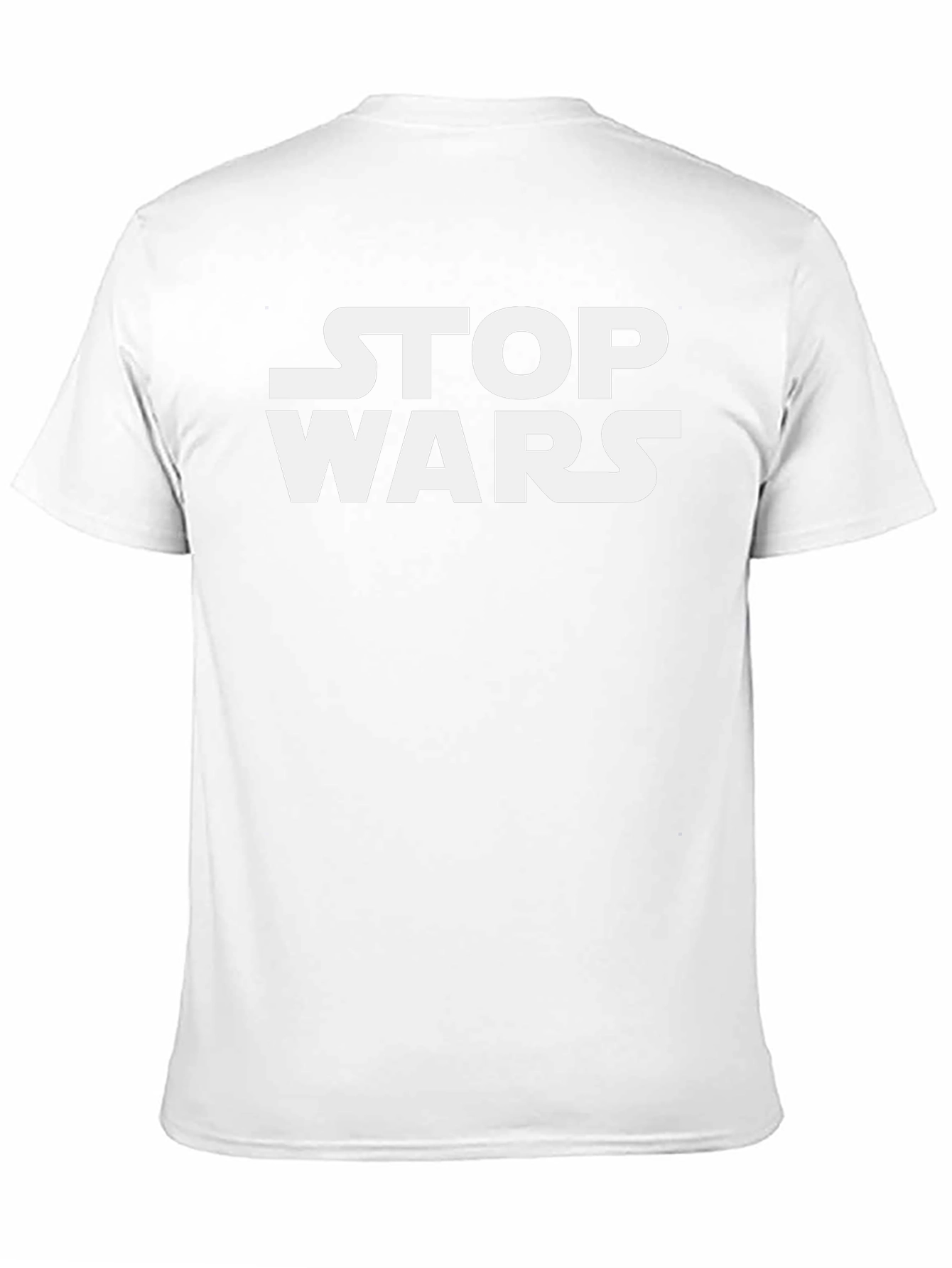 Stop Wars Graphic Tee - Black Cotton