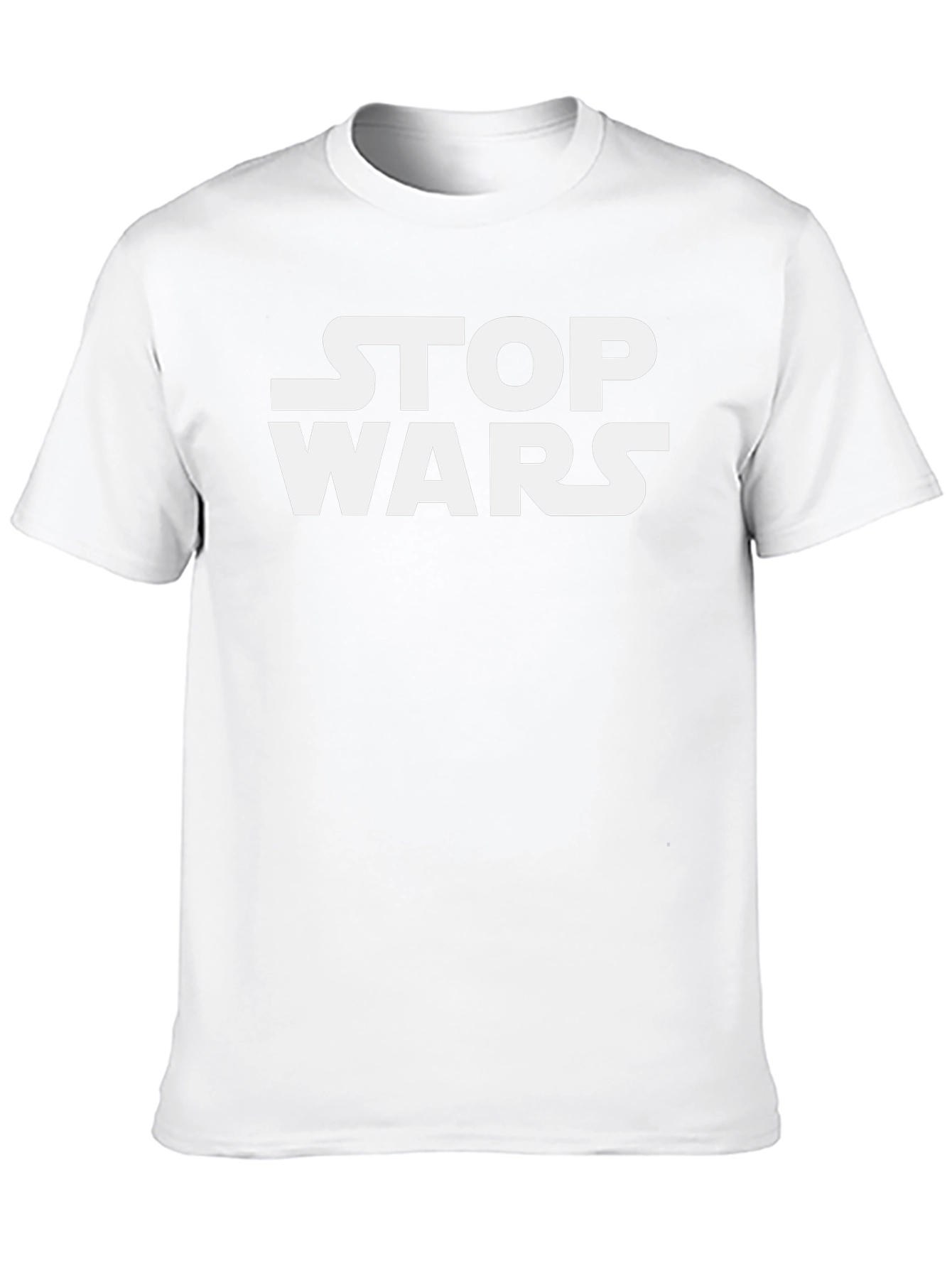 Stop Wars Graphic Tee - Black Cotton