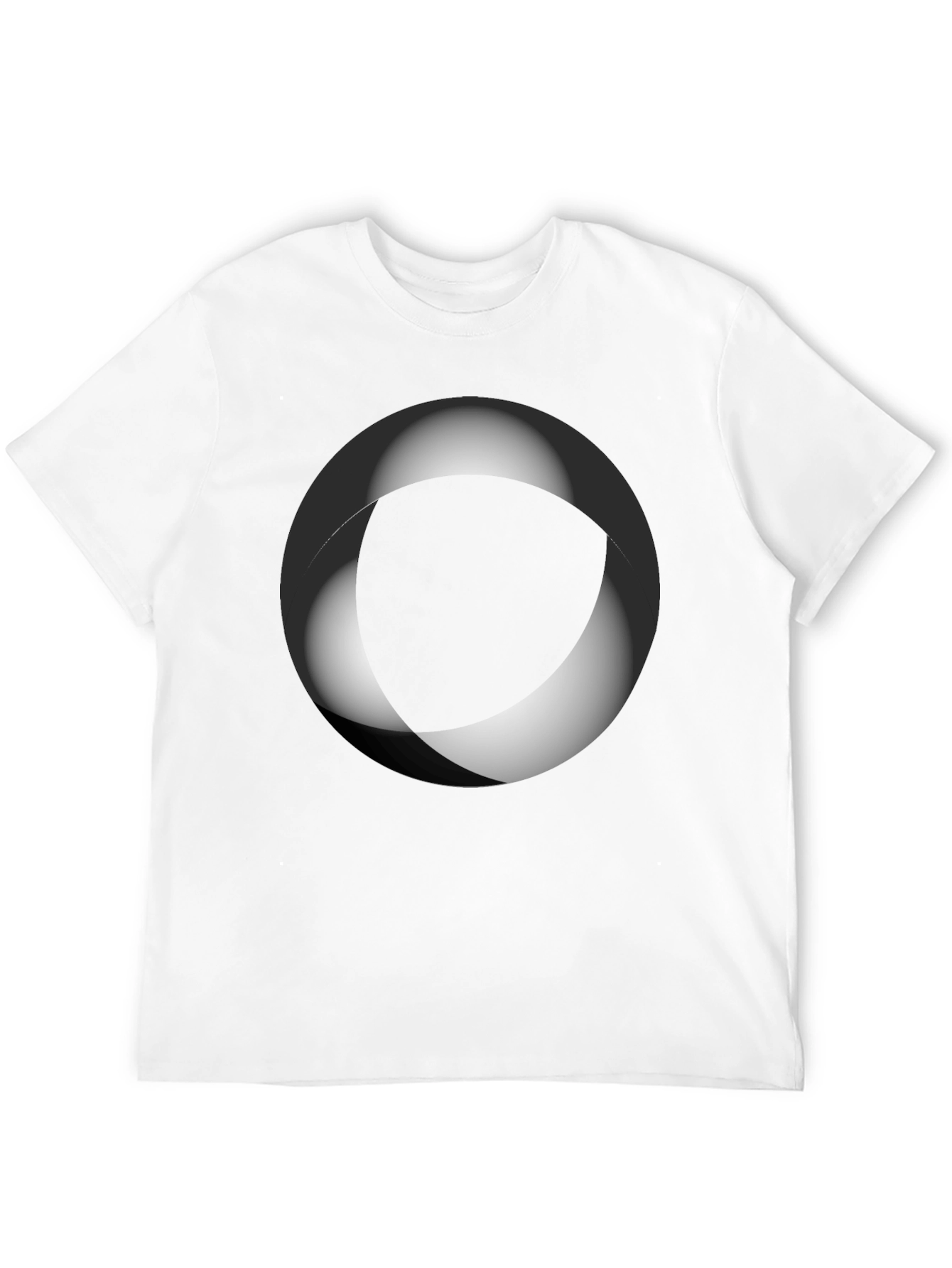 Modern Black Circle Graphic Tee - Casual Style