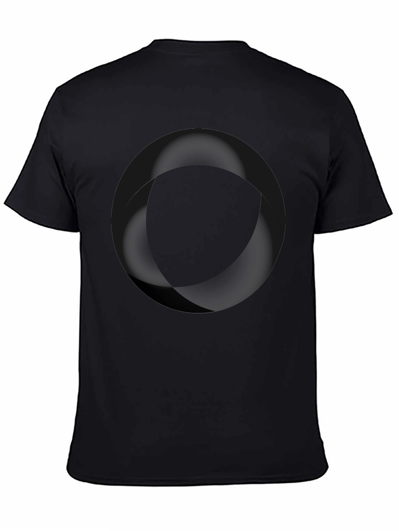 Modern Black Circle Graphic Tee - Casual Style