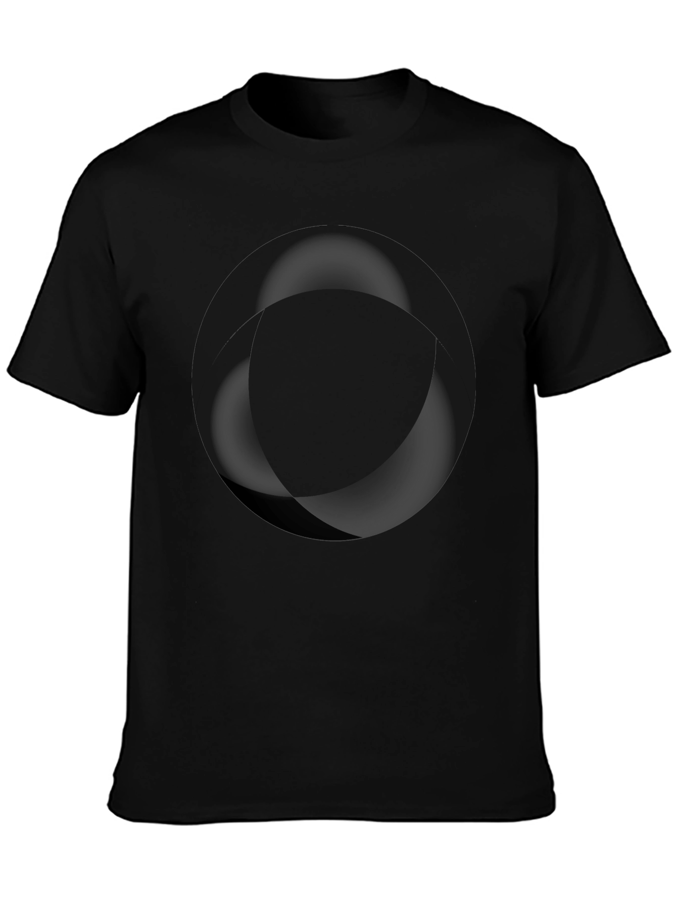 Modern Black Circle Graphic Tee - Casual Style