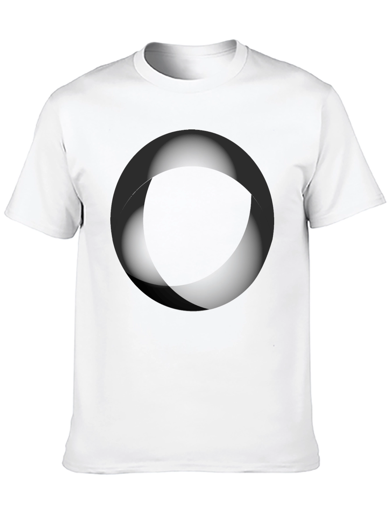 Modern Black Circle Graphic Tee - Casual Style