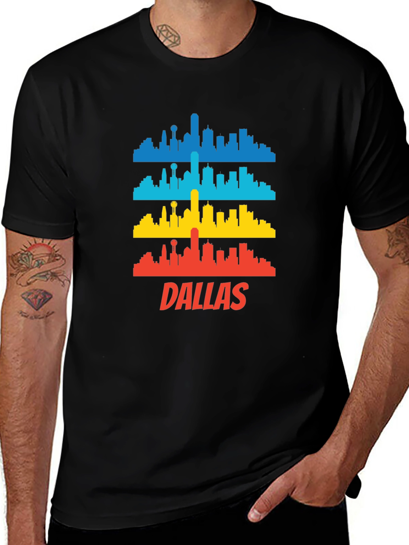 Dallas Skyline Graphic Tee - Cool Cityscape T-Shirt