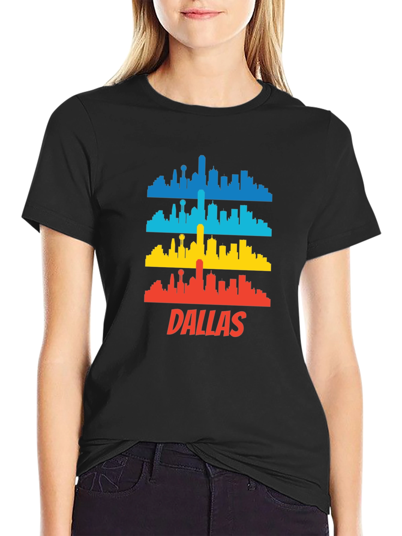 Dallas Skyline Graphic Tee - Cool Cityscape T-Shirt